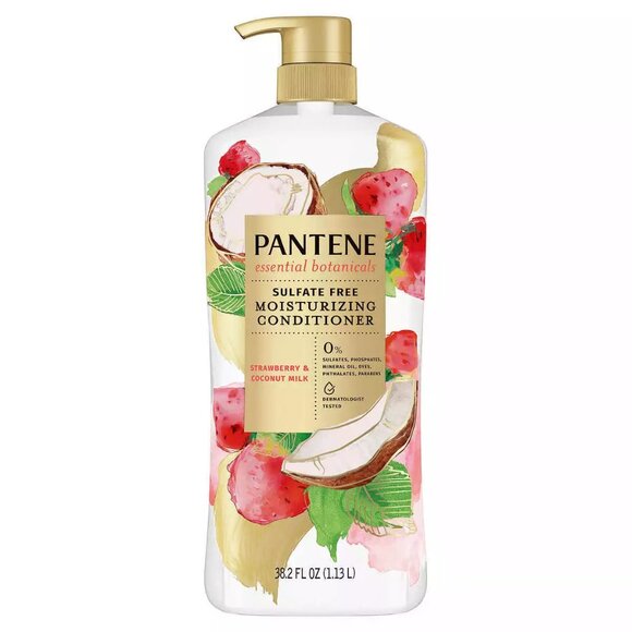 Pantene Essential Botanicals Strawberry & Coconut Milk Conditioner, 38.2 fl oz - Picture 1 of 3